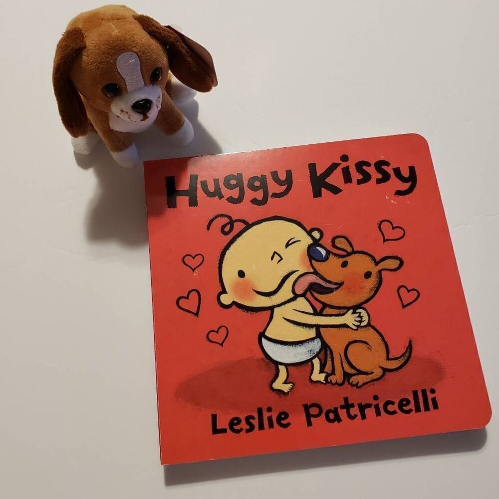 Valentine's Day Dog Plush and  Board Book Gift Set NWOT